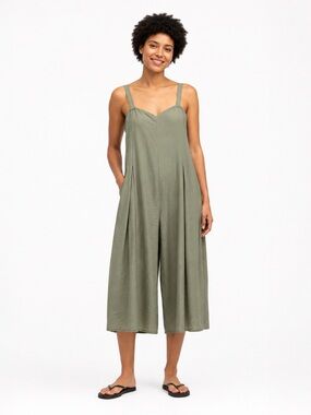 Cut Loose Parachute Prop Jumpsuit Balsam Green S/M Rayon Nylon Made in USA READ!